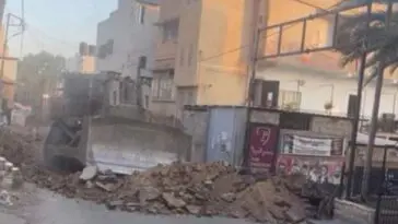 Photo : le théâtre de la liberté bombardé et partiellement démoli par les bulldozers lors de l’attaque de juillet 2023 Source : Freedom Theatre Jenin