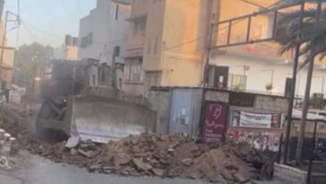 Photo : le théâtre de la liberté bombardé et partiellement démoli par les bulldozers lors de l’attaque de juillet 2023 Source : Freedom Theatre Jenin